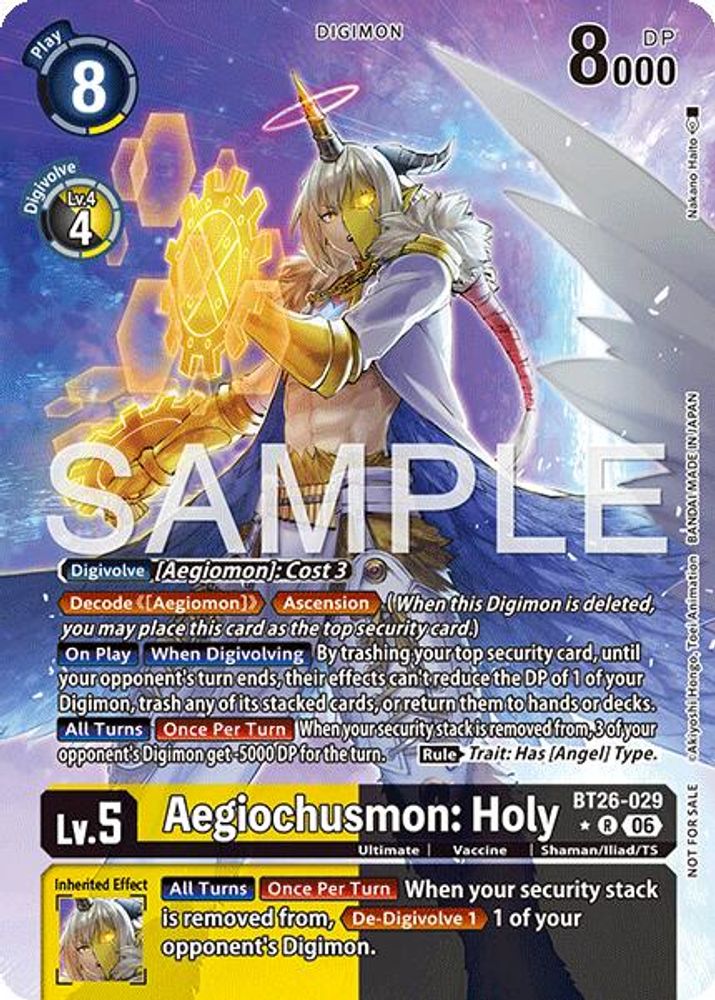 [ALTERNATE ART] Aegiochusmon: Holy - (BT26-029) Rare - Digimon Timeless Bonds