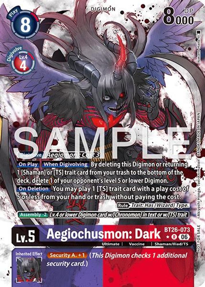 [ALTERNATE ART] Aegiochusmon: Dark - (BT26-073) Rare - Digimon Timeless Bonds