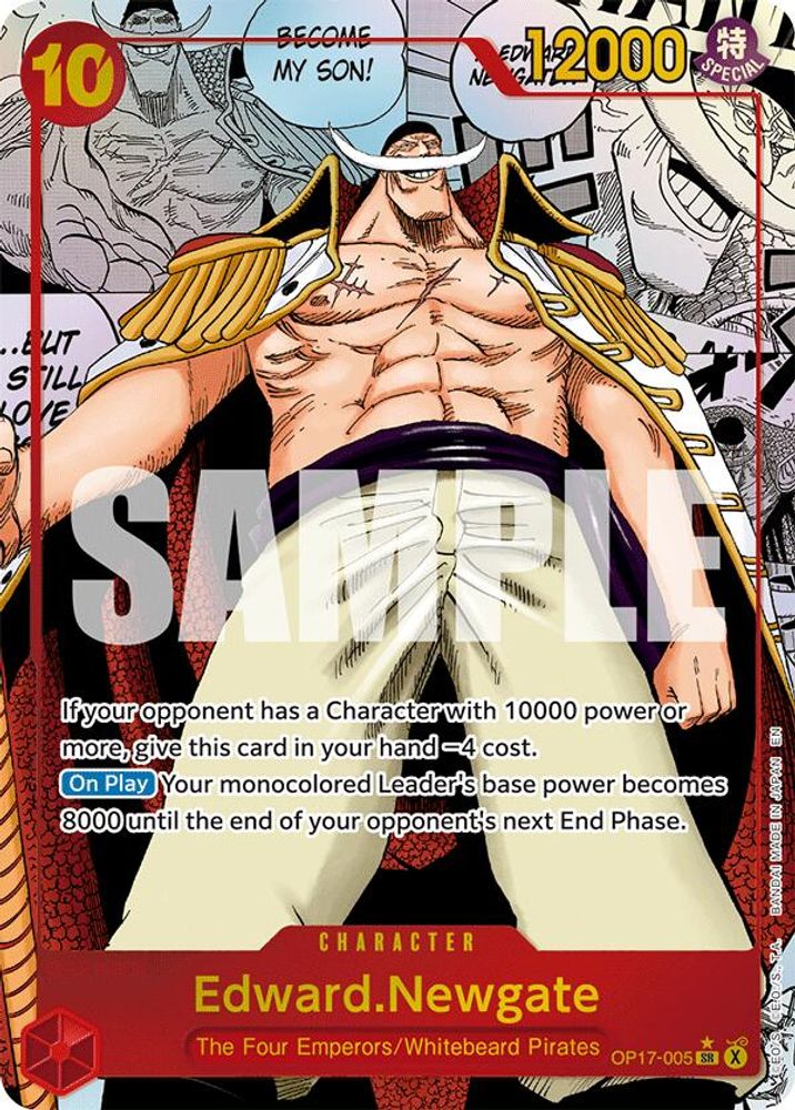 [MANGA] Edward.Newgate (OP17-005) - Super Rare - One Piece OP17 The World's Strongest Warriors
