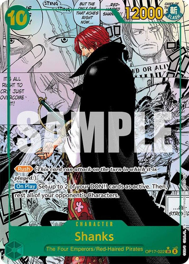 [MANGA] Shanks (022) (OP17-022) - Super Rare - One Piece OP17 The World's Strongest Warriors