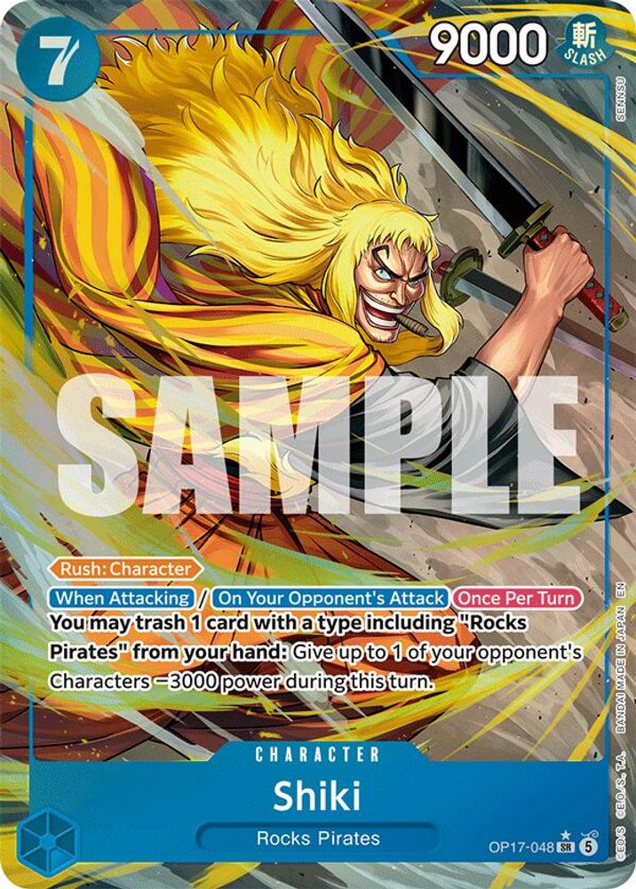 Shiki (048) (Alternate Art) -  (OP17-048) - Super Rare - One Piece OP17 The World's Strongest Warriors