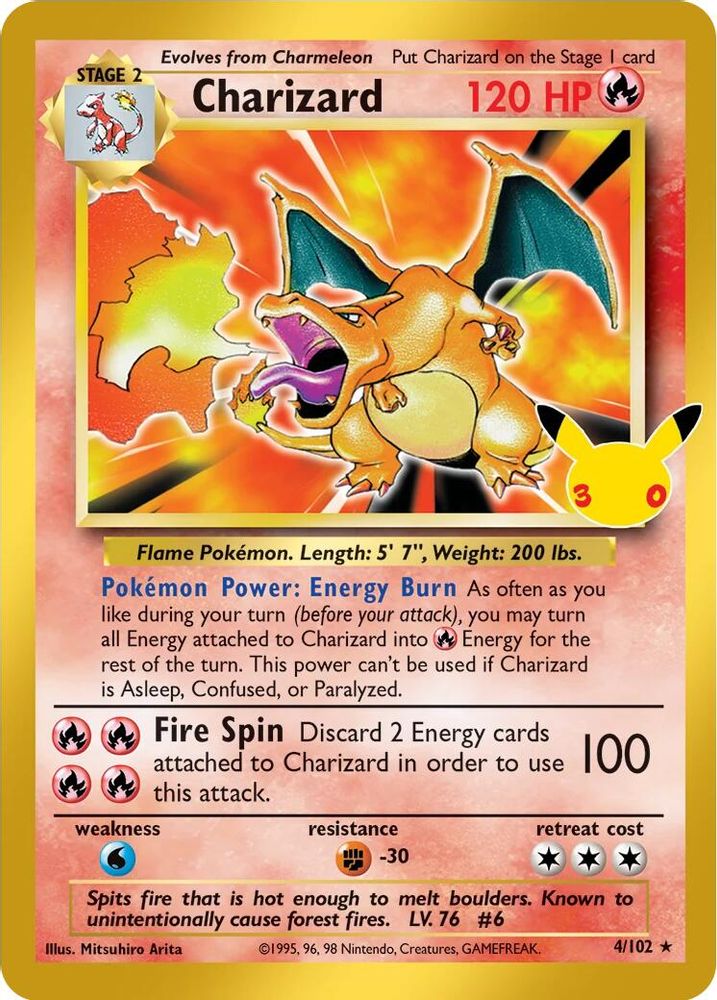 Charizard - [ 004/102 ] - Pokemon ME 30th Celebration Classic Collection