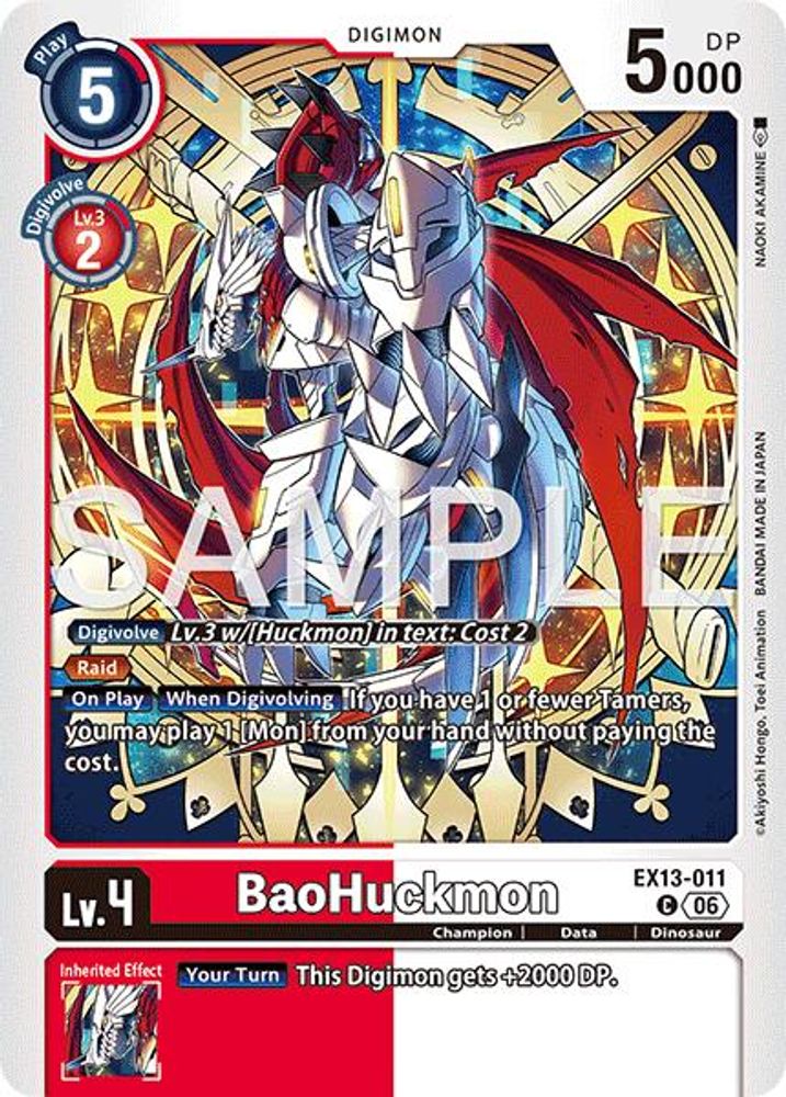 PLAYSET (4) 4x BaoHuckmon (EX13-011) Common - Digimon EX-13 Chivalrous XIII-Cherry Collectables