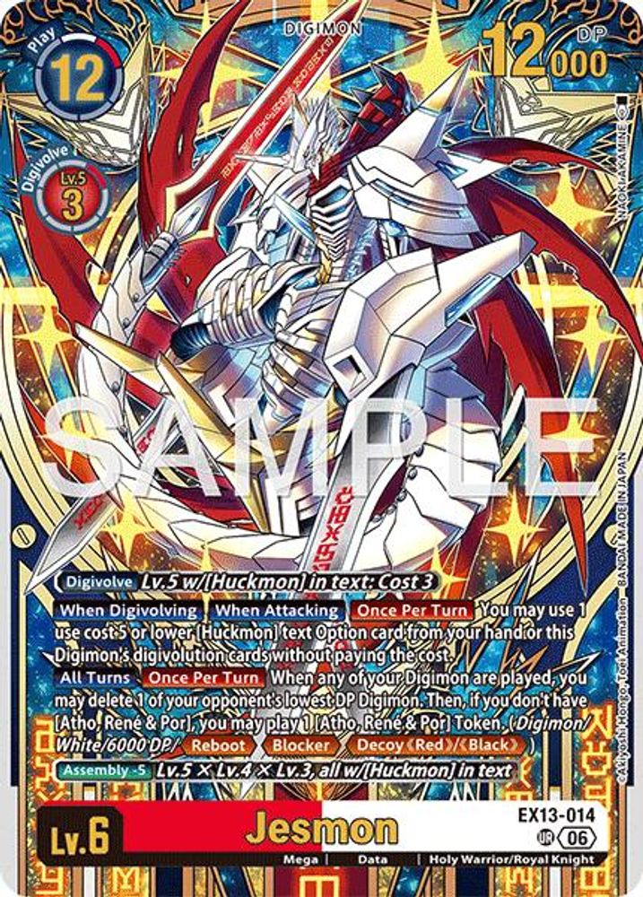 Jesmon (EX13-014) Ultimate Rare - Digimon EX-13 Chivalrous XIII-Cherry Collectables
