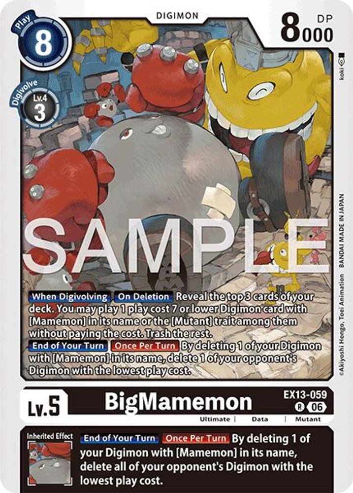 BigMamemon (EX13-059) Rare - Digimon EX-13 Chivalrous XIII-Cherry Collectables