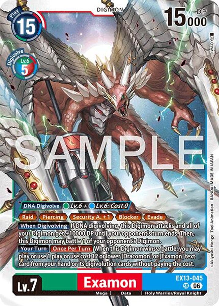 Examon (EX13-045) Super Rare - Digimon EX-13 Chivalrous XIII-Cherry Collectables