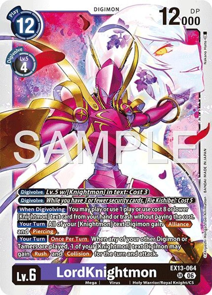 LordKnightmon (EX13-064) Super Rare - Digimon EX-13 Chivalrous XIII-Cherry Collectables
