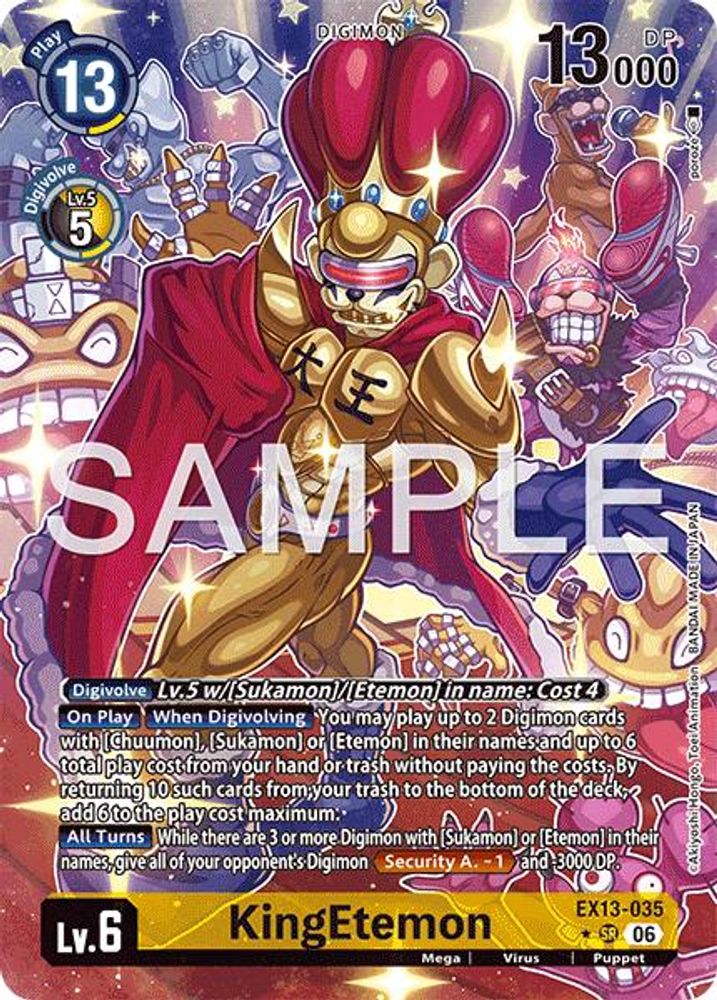 [ALTERNATE ART] KingEtemon (EX13-035) - ★SR Digimon EX-13 Chivalrous XIII-Cherry Collectables