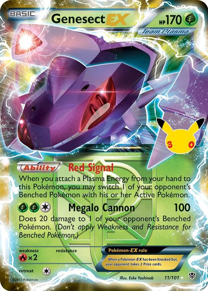 Genesect EX (Team Plasma) - [  011/101 ] -  Pokemon ME 30th Celebration Classic Collection