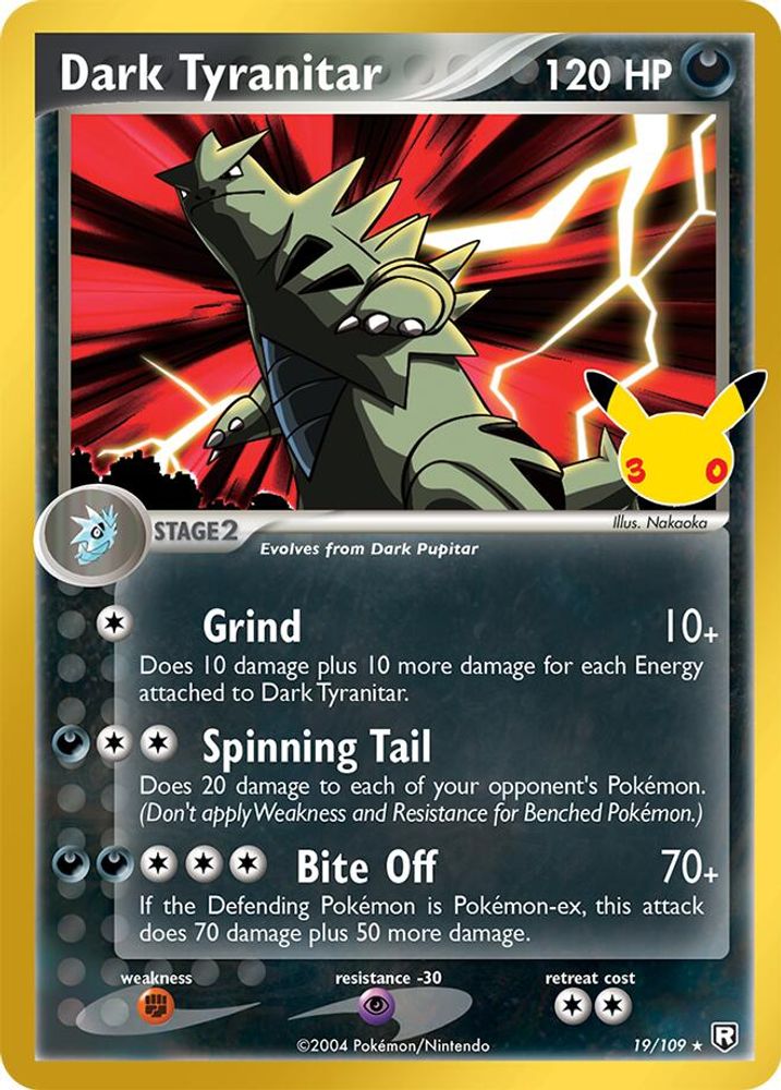 Dark Tyranitar - [  019/109 ] -  Pokemon ME 30th Celebration Classic Collection