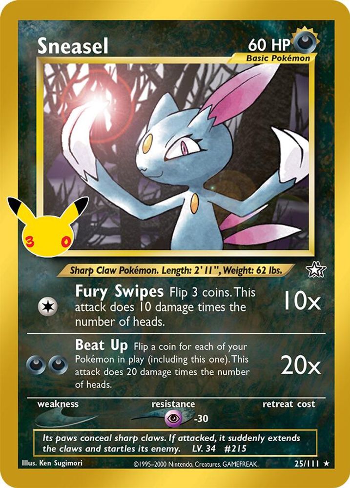 Sneasel - [  025/111 ] -  Pokemon ME 30th Celebration Classic Collection