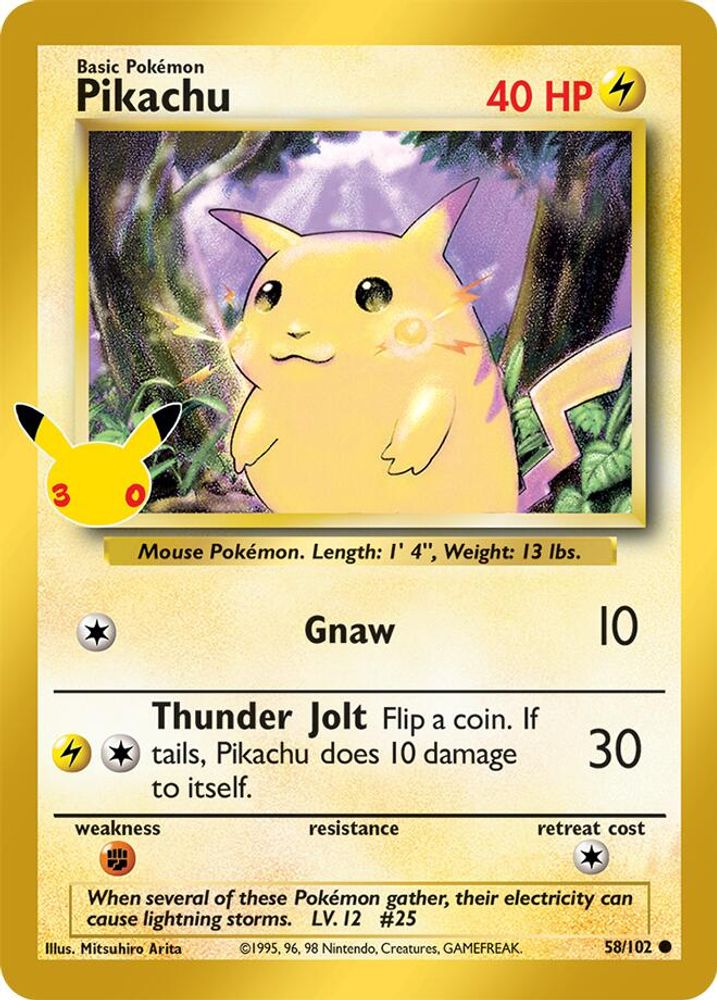 Pikachu - [  058/102 ] -  Pokemon ME 30th Celebration Classic Collection