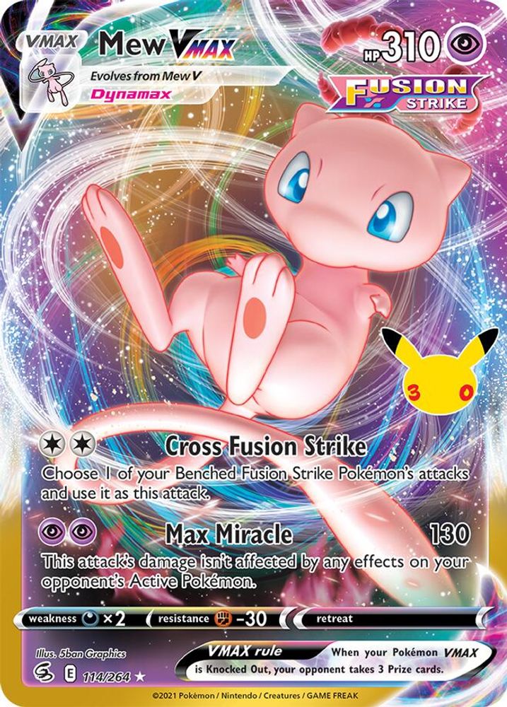 Mew VMAX - [  114/264 ] -  Pokemon ME 30th Celebration Classic Collection