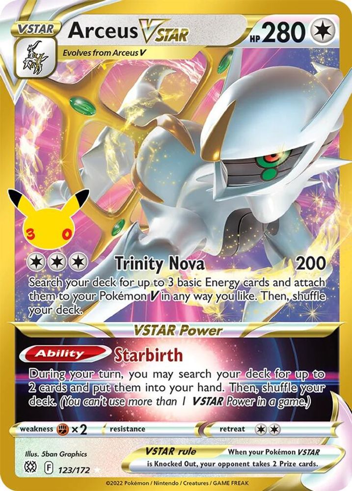 Arceus VSTAR - [  123/172 ] -  Pokemon ME 30th Celebration Classic Collection