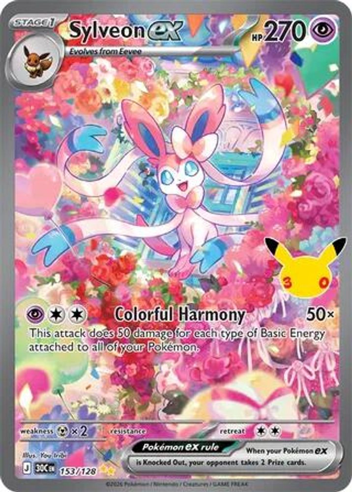 Sylveon ex - [  153/128 ] -  Special Illustration Rare - Pokemon ME 30th Celebration