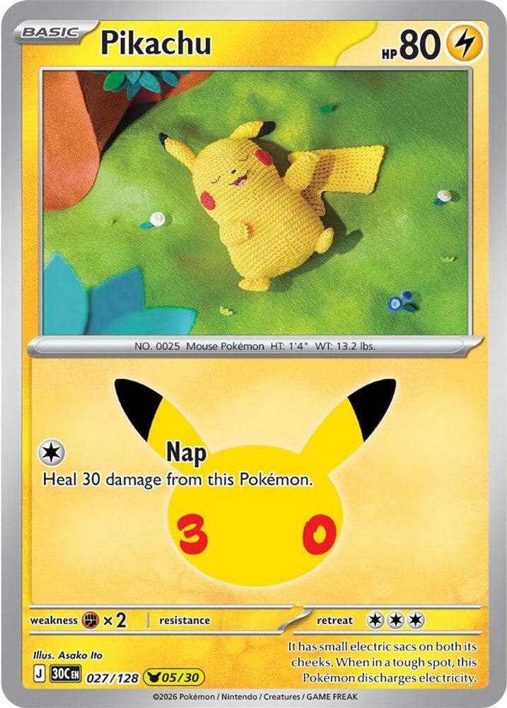 Pikachu [05/30] - (027/128) -  (Pikachu Rare) - Pokemon ME 30th Celebration