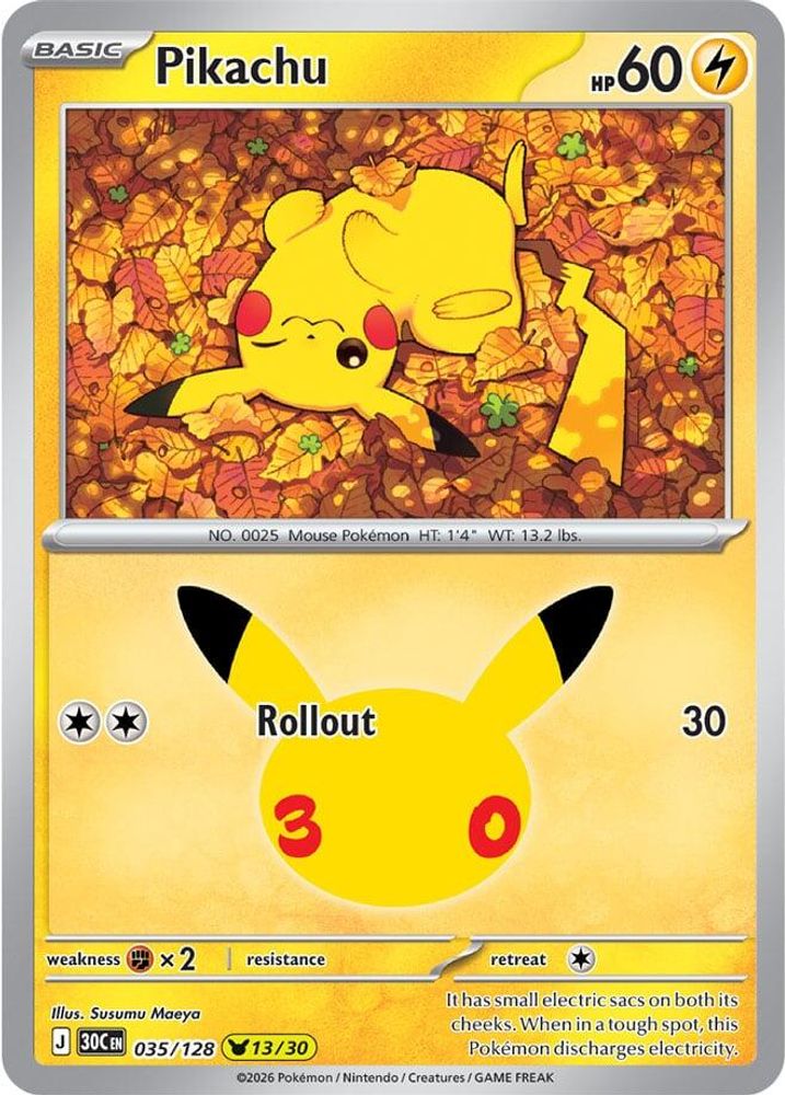 Pikachu [13/30] - 035/128 -  (Pikachu Rare) - Pokemon ME 30th Celebration