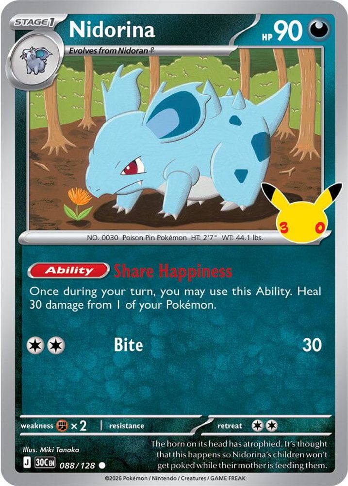 Nidorina - [  088/128 ] - Common - Pokemon ME 30th Celebration