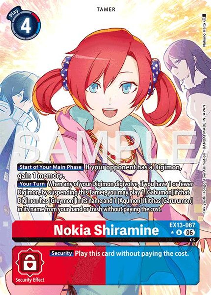 [ALTERNATE ART] Nokia Shiramine (EX13-067) - ★R Digimon EX-13 Chivalrous XIII-Cherry Collectables