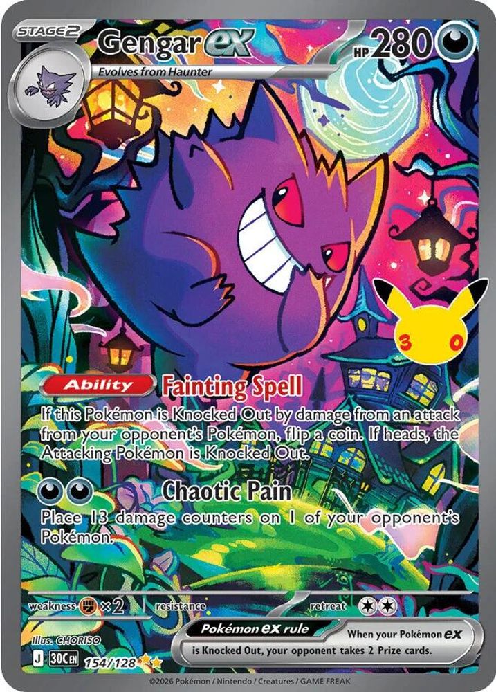 Gengar ex - [ 154/128 ] - Pokemon ME 30th Celebration