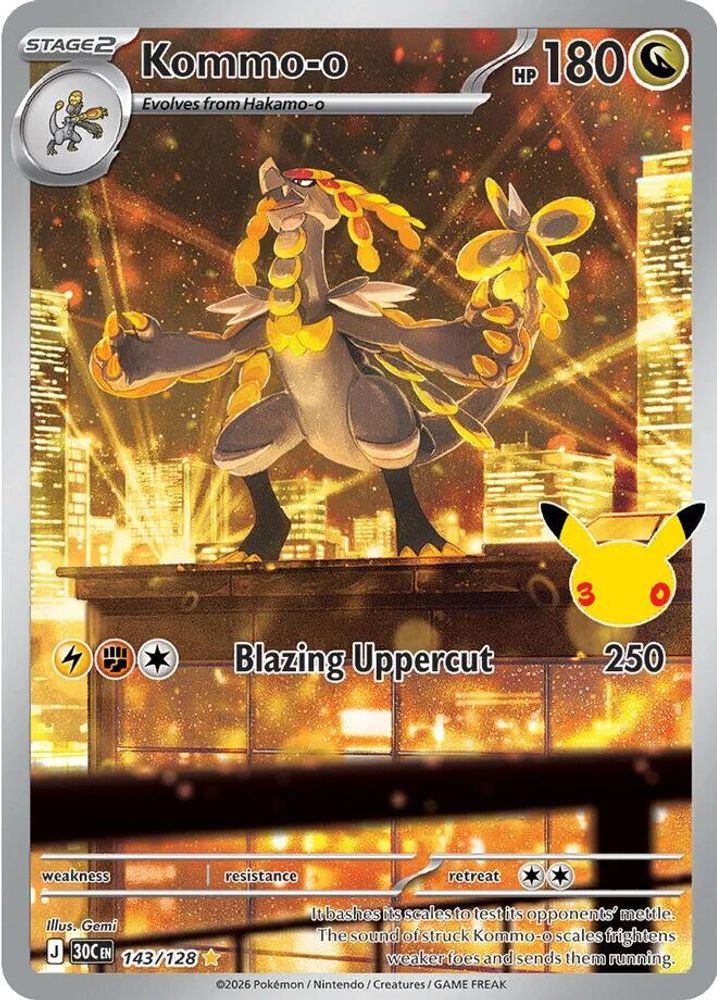 Kommo-o - [ 143/128 ] - Illustration Rare - Pokemon ME 30th Celebration