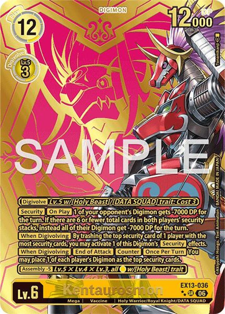 [RARE PULL // RP] Kentaurosmon (EX13-036) ★★ - Digimon EX-13 Chivalrous XIII-Cherry Collectables