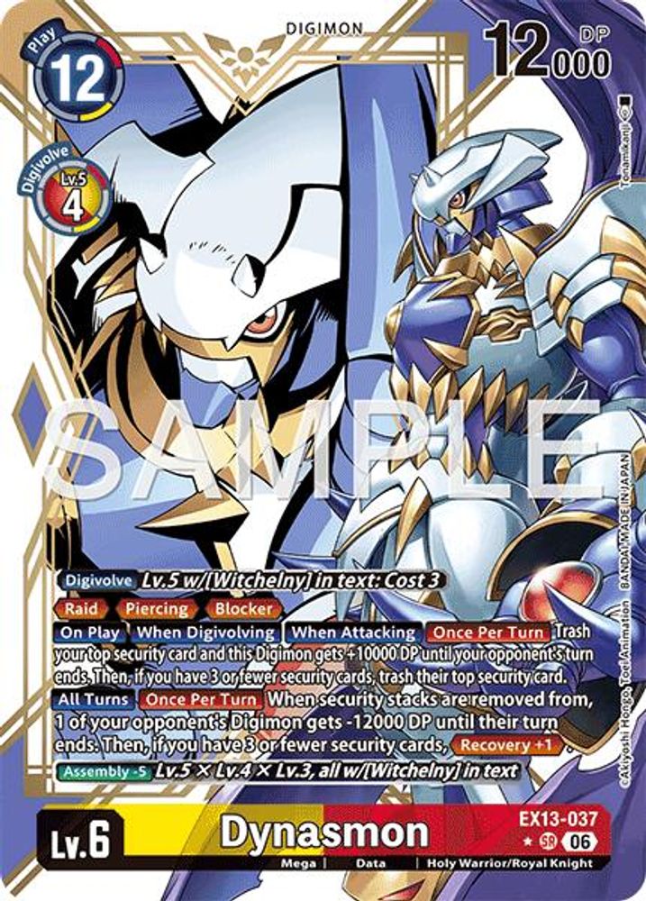 [ALTERNATE ART] Dynasmon (EX13-037) - ★SR Digimon EX-13 Chivalrous XIII-Cherry Collectables