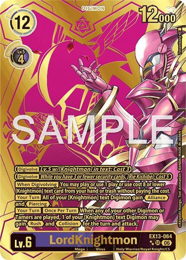 [RARE PULL // RP] LordKnightmon (EX13-064) ★★ - Digimon EX-13 Chivalrous XIII-Cherry Collectables
