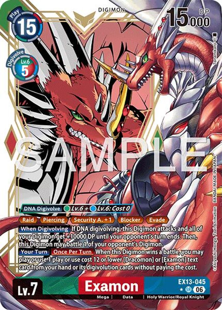 [ALTERNATE ART] Examon (EX13-045) - ★SR Digimon EX-13 Chivalrous XIII-Cherry Collectables