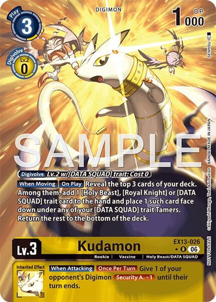 [ ALTERNATE ART ] Kudamon (Extended Art) (EX13-026) ★R - Digimon EX-13 Chivalrous XIII-Cherry Collectables