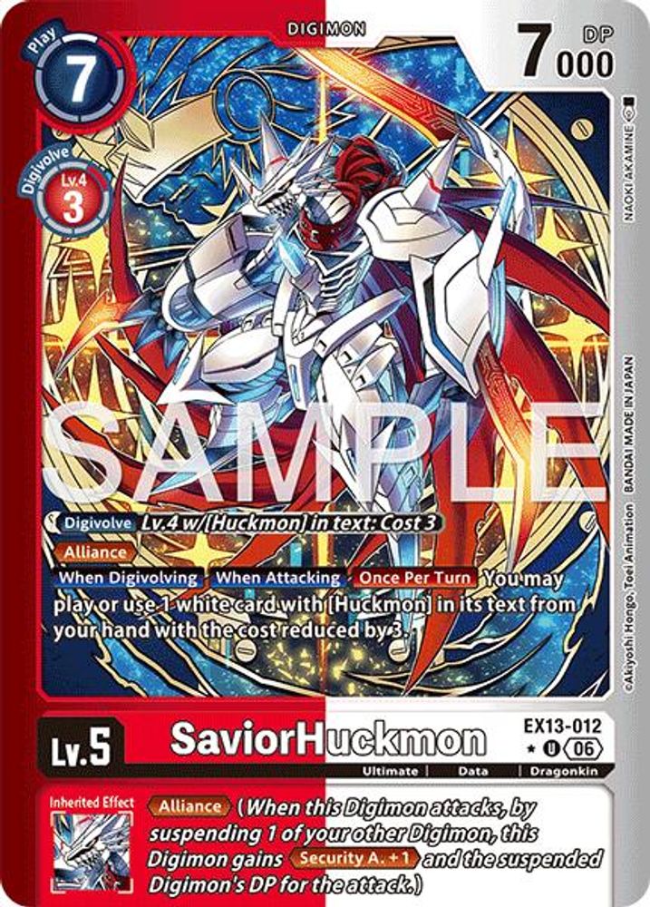 [LIMITED FOIL] SaviorHuckmon (Limited Foil) (EX13-012) ★U - Digimon EX-13 Chivalrous XIII-Cherry Collectables