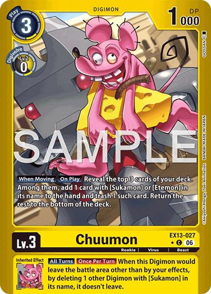 [LIMITED FOIL] Chuumon (Limited Foil) (EX13-027) ★C - Digimon EX-13 Chivalrous XIII-Cherry Collectables