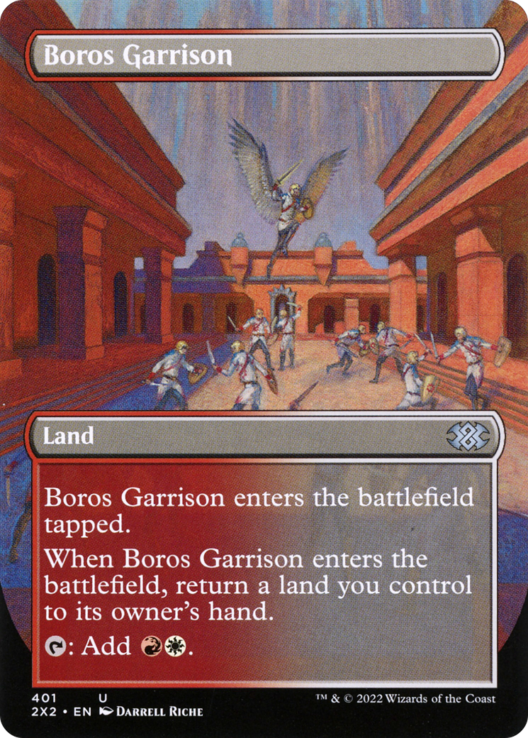 [ BL ] [FOIL] Boros Garrison (Borderless) #401 - UNCOMMON 2X2 - Double Masters 2022