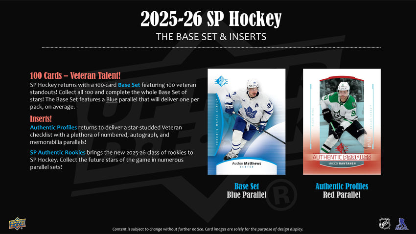 2025-26 Upper Deck SP Hockey 8-Pack Blaster Box (Pre Order)