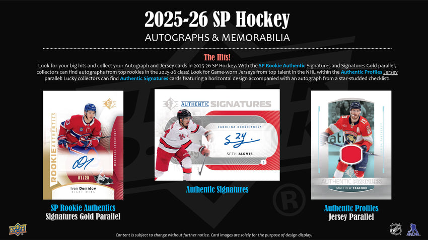 2025-26 Upper Deck SP Hockey 8-Pack Blaster Box (Pre Order)