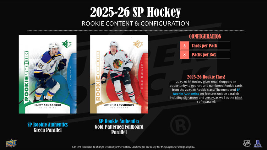 2025-26 Upper Deck SP Hockey 8-Pack Blaster Box (Pre Order)