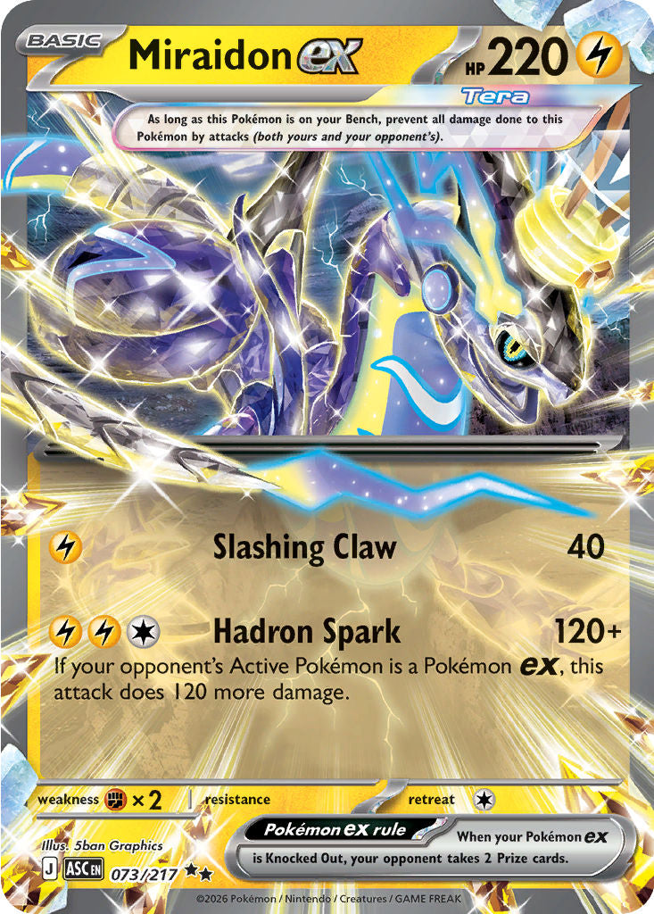 Miraidon ex - ( 073 ) - Double Rare - Pokemon ME Ascended Heroes