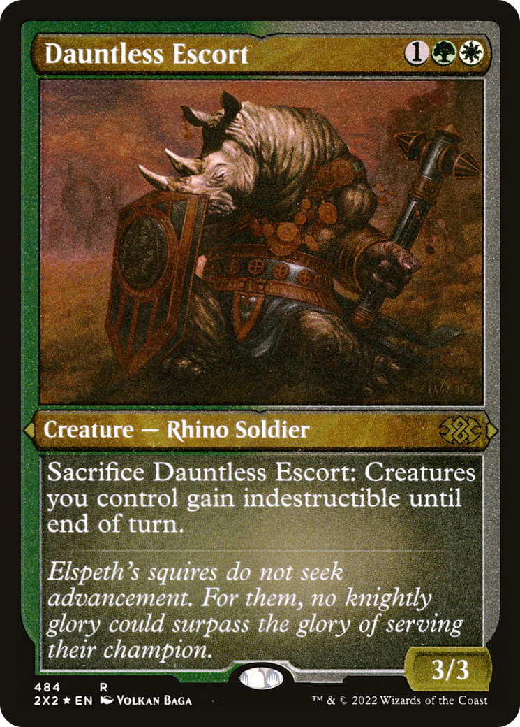 [ EF ] [FOIL] Dauntless Escort (Foil Etched) #484 - RARE 2X2 - Double Masters 2022