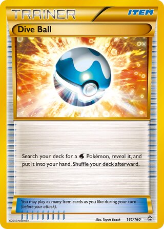 Secret Rare Dive Ball - 161/160 - Primal Clash