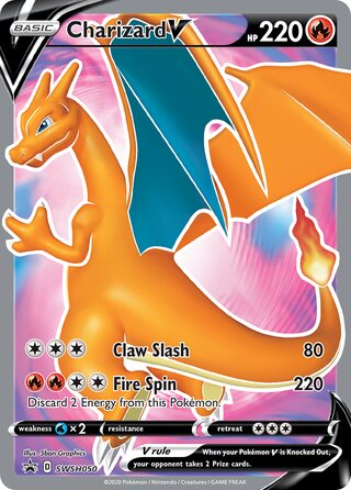Charizard V - SWSH050 - Full Art Champion's Path Elite Trainer Box Promo