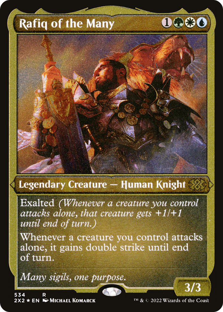 [ EF ] [FOIL] Rafiq of the Many (Foil Etched) #534 - RARE 2X2 - Double Masters 2022