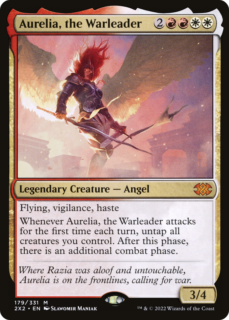 Aurelia, the Warleader #179 - MYTHIC 2X2 - Double Masters 2022
