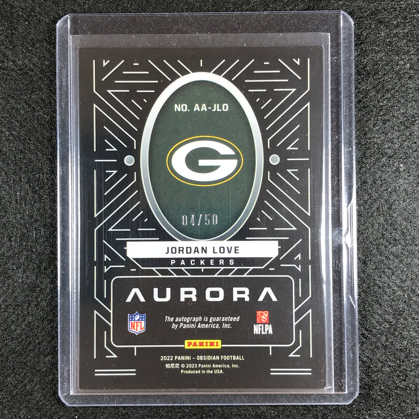 2022 Obsidian Jordan Love Aurora Auto Electric Etch Green 4/50
