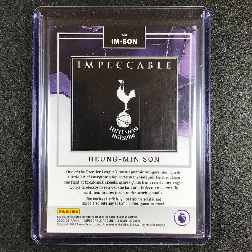 2022-23 Impeccable Epl Heung-min Son Materials Jersey Relic Silver 41/65