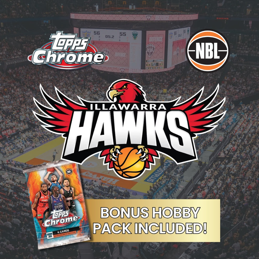 2024-25 Topps Chrome NBL ILLAWARRA HAWKS Base Team Set #31-40 (BONUS Hobby Pack)