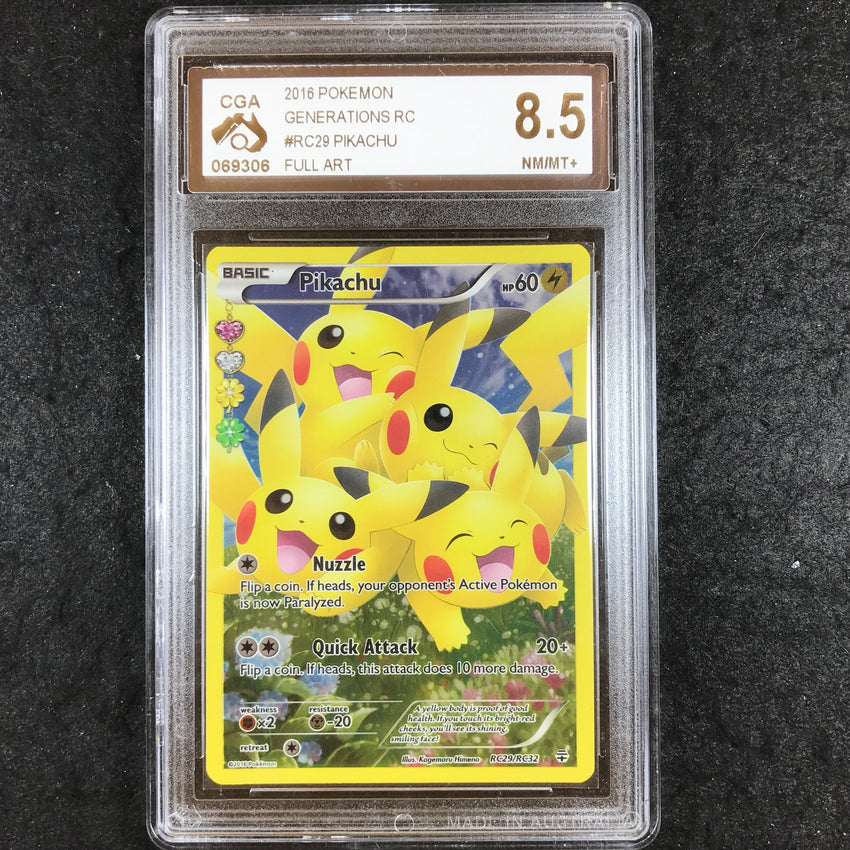 CGA 8.5 Pikachu - RC29/RC32 - Full Art Generations 306