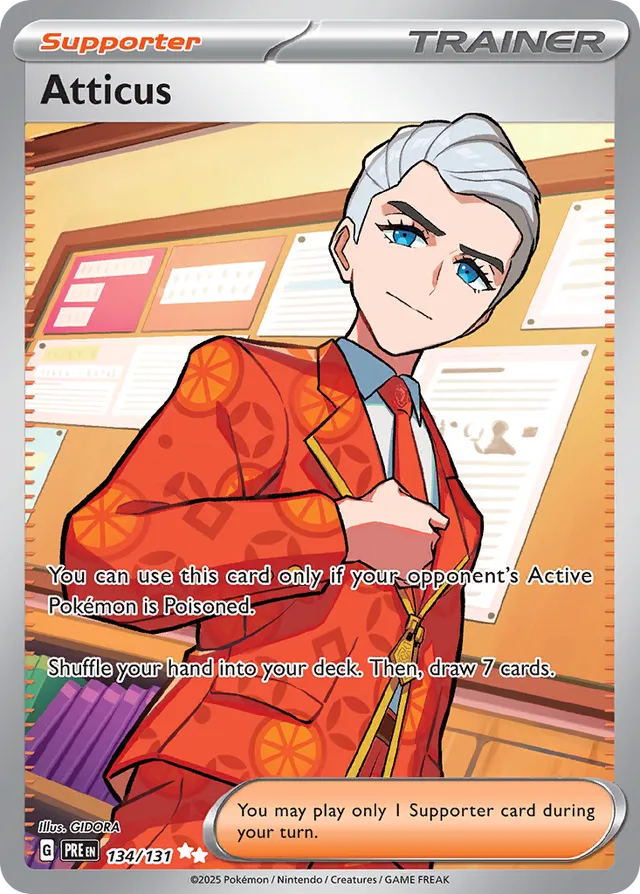 FULL ART (A) Atticus - 134/131 - Ultra Rare Prismatic Evolutions