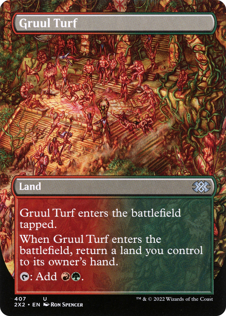 [ BL ] Gruul Turf (Borderless) #407 - UNCOMMON 2X2 - Double Masters 2022