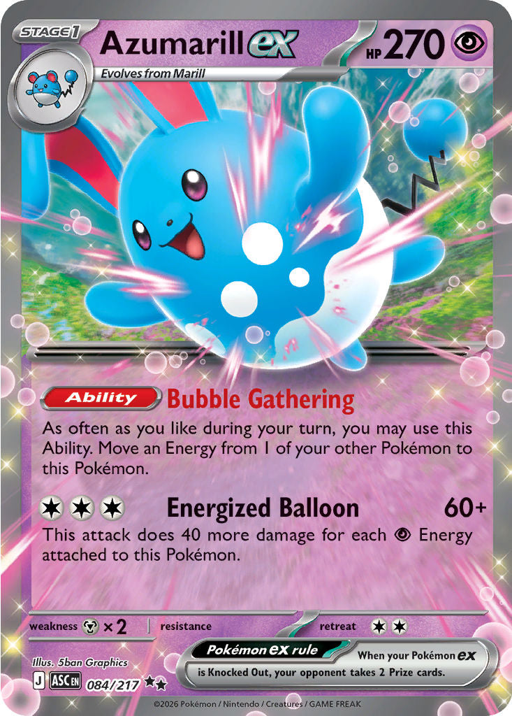 Azumarill ex - ( 084 ) - Double Rare - Pokemon ME Ascended Heroes