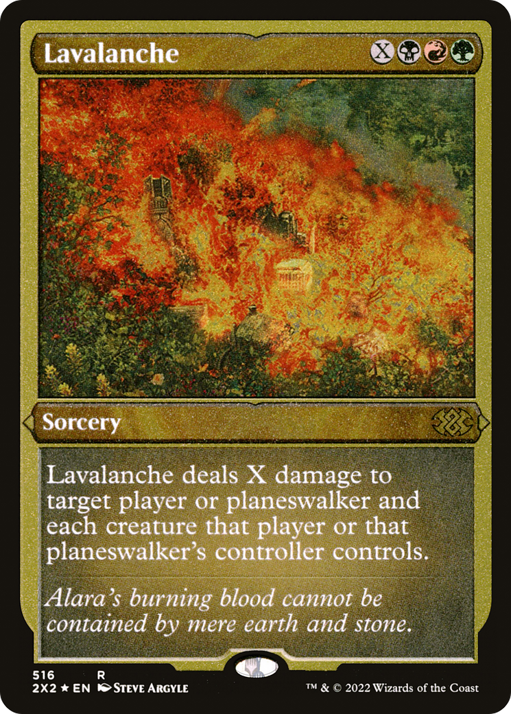 [ EF ] [FOIL] Lavalanche (Foil Etched) #516 - RARE 2X2 - Double Masters 2022